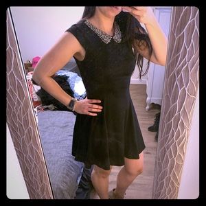 Black collared dress